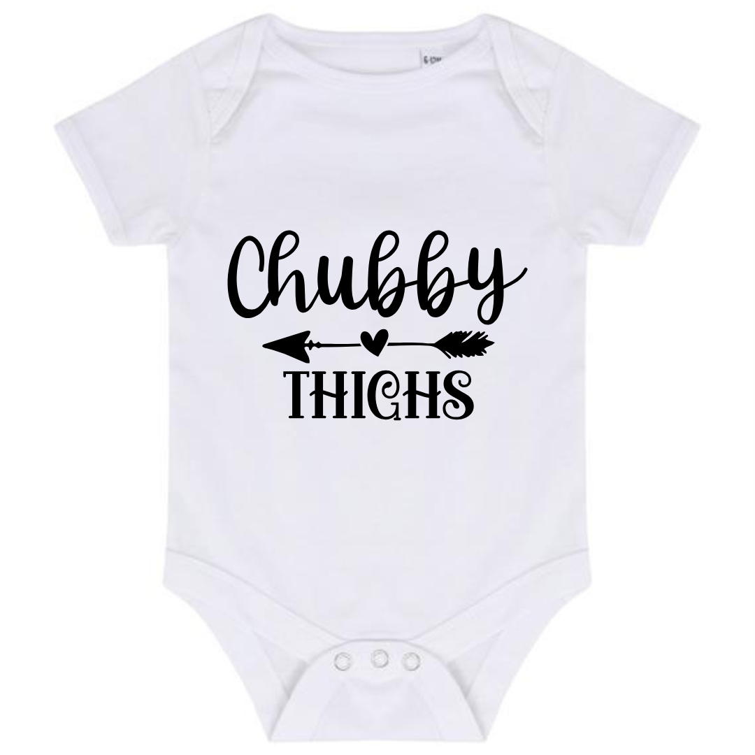 “CHUBBY THIGHS” BABY VEST BODYSUIT