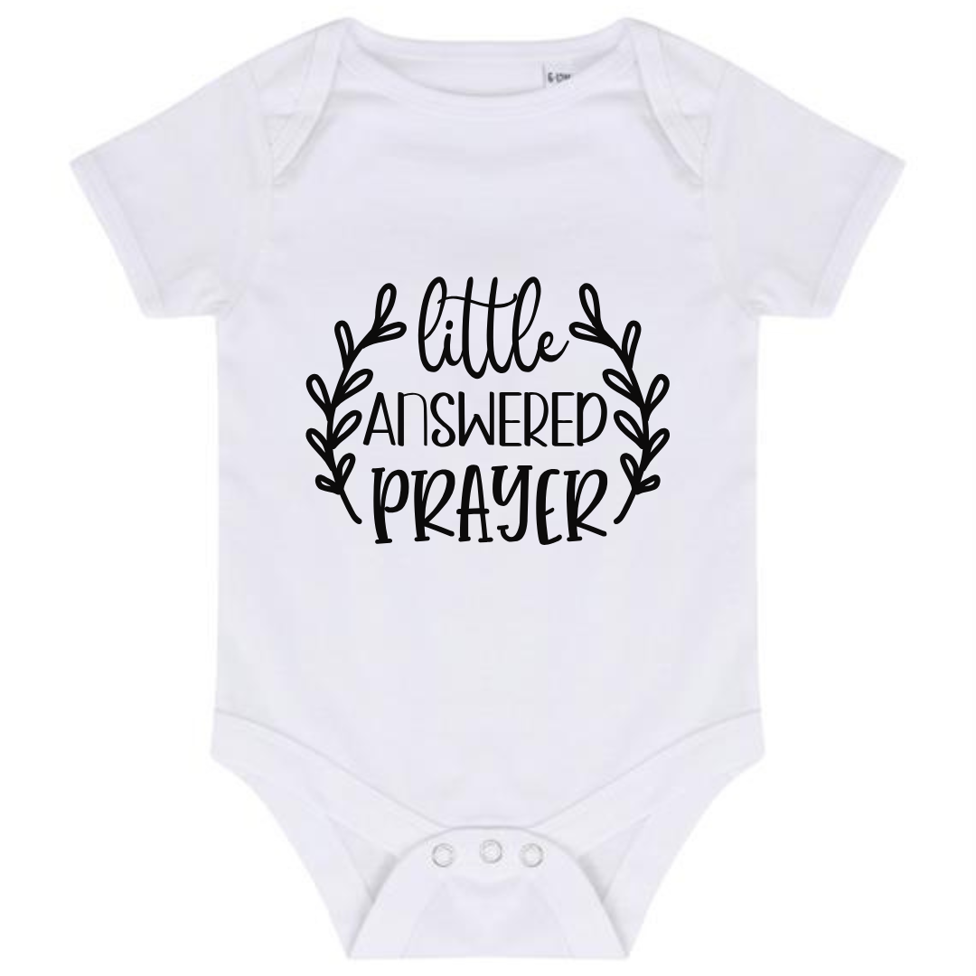 “LITTLE ANSWERED PRAYER” BABY VEST BODYSUIT