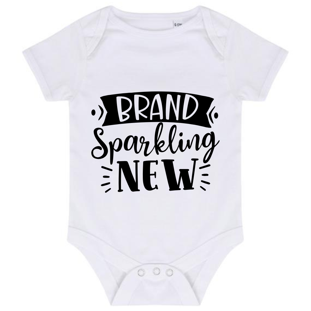 “BRAND SPARKLING NEW” BABY VEST BODYSUIT