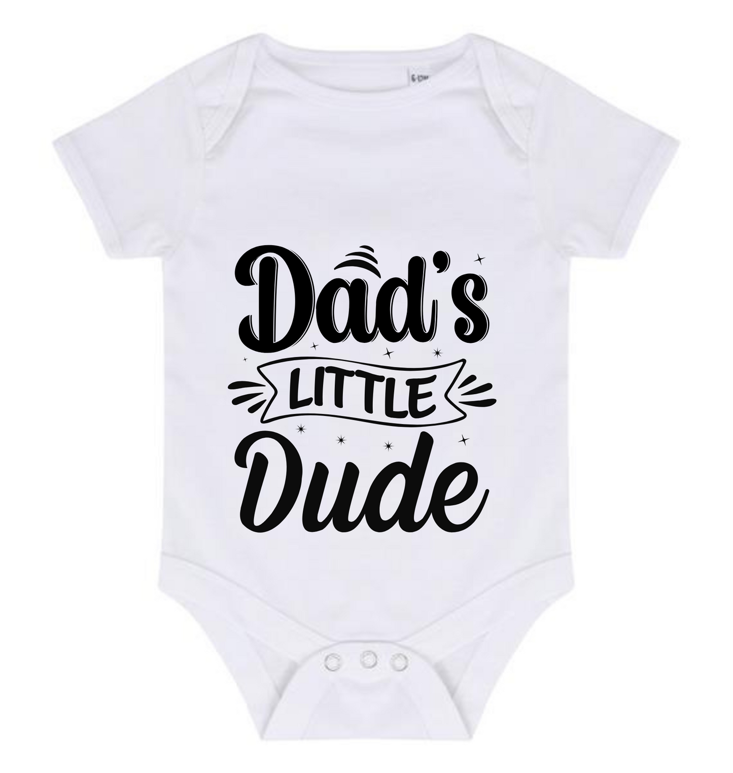 “DAD’S LITTLE DUDE” BABY VEST BODYSUIT