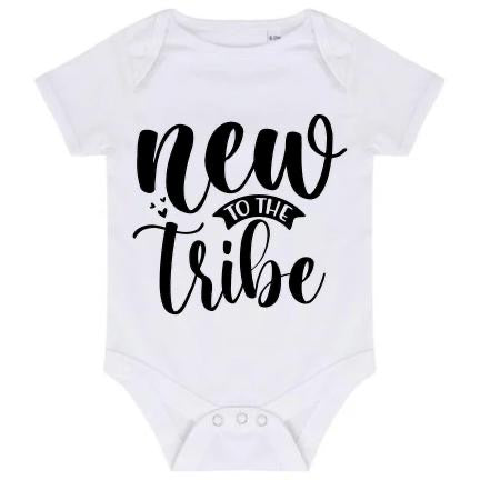 “NEW TO THE TRIBE” BABY VEST BODYSUIT