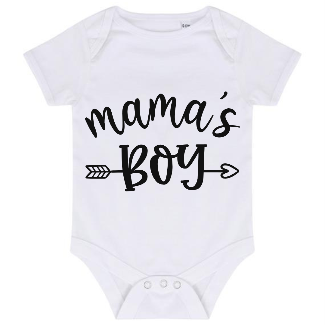 “MAMA’S BOY” BABY VEST BODYSUIT