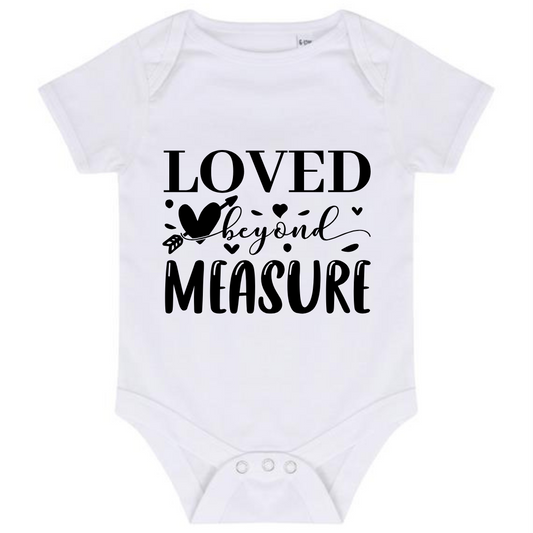 “LOVED BEYOND MEASURE” BABY VEST BODYSUIT