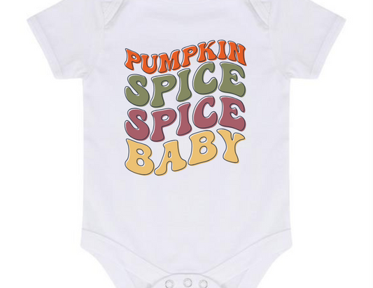 “PUMPKIN SPICE SPICE BABY” BABY VEST BODYSUIT