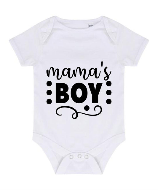 “MAMAS BOY” BABY VEST BODYSUIT