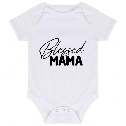 “BLESSED MAMA” BABY VEST BODYSUIT
