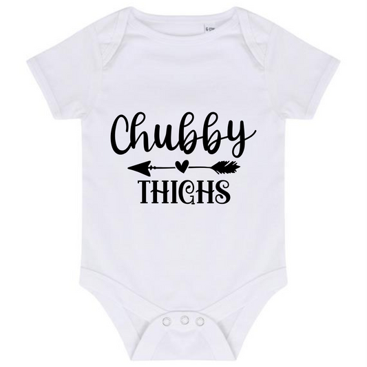 “CHUBBY THIGHS” BABY VEST BODYSUIT