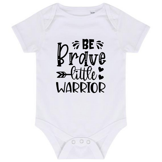“BE BRAVE LITTLE WARRIOR” BABY VEST BODYSUIT