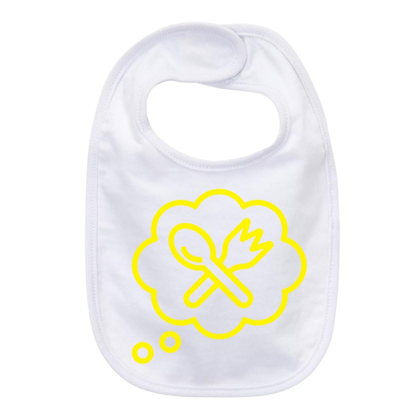 BABY BIBS - COTTON FRONT, PLASTIC BACK - WATERPROOF AVAILABLE IN VARIOUS COLOURS