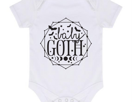 “BABY GOTH” BABY VEST BODYSUIT