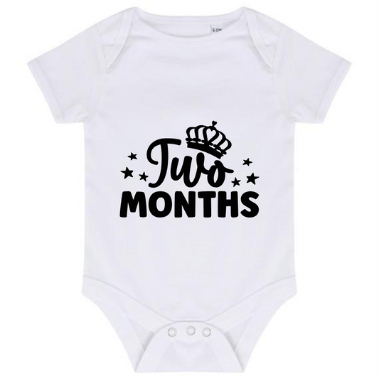 “TWO MONTHS” BABY VEST BODYSUIT