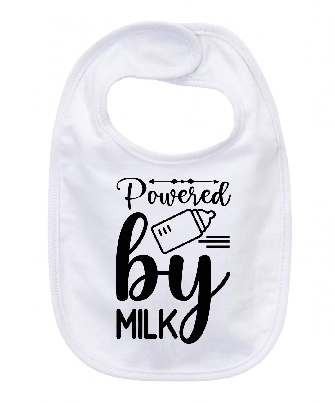 “POWERED BY MILK” BABY BIB
