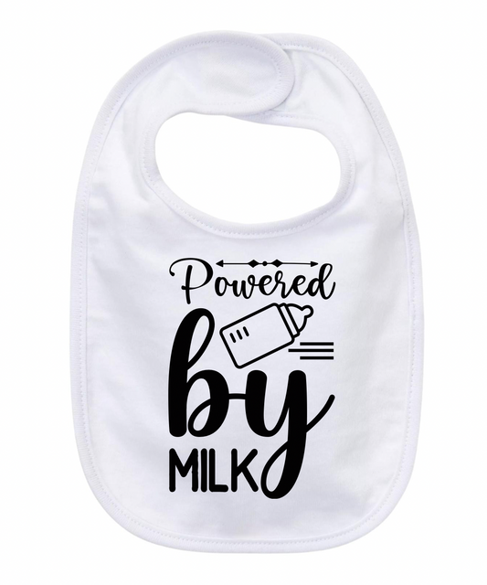 “POWERED BY MILK” BABY BIB