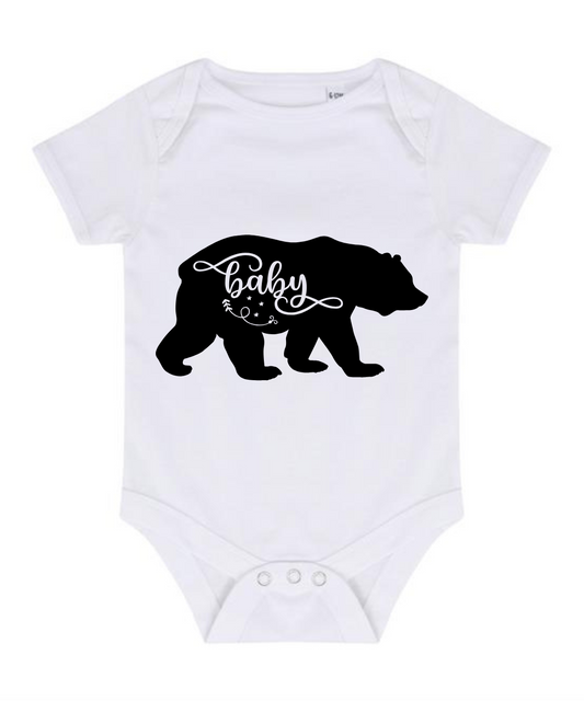 “BABY BEAR LOGO” BABY VEST BODYSUIT