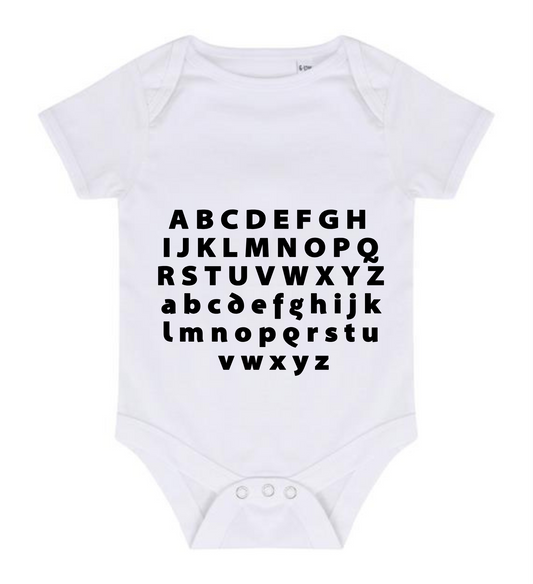 “ABC ALPHABET” BABY VEST BODYSUIT