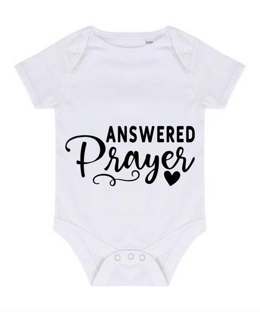 “ANSWERED PRAYER” BABY VEST BODYSUIT