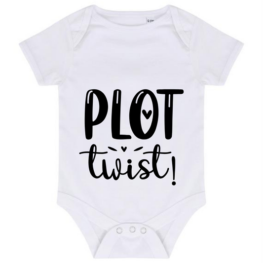 “PLOT TWIST” BABY VEST BODYSUIT