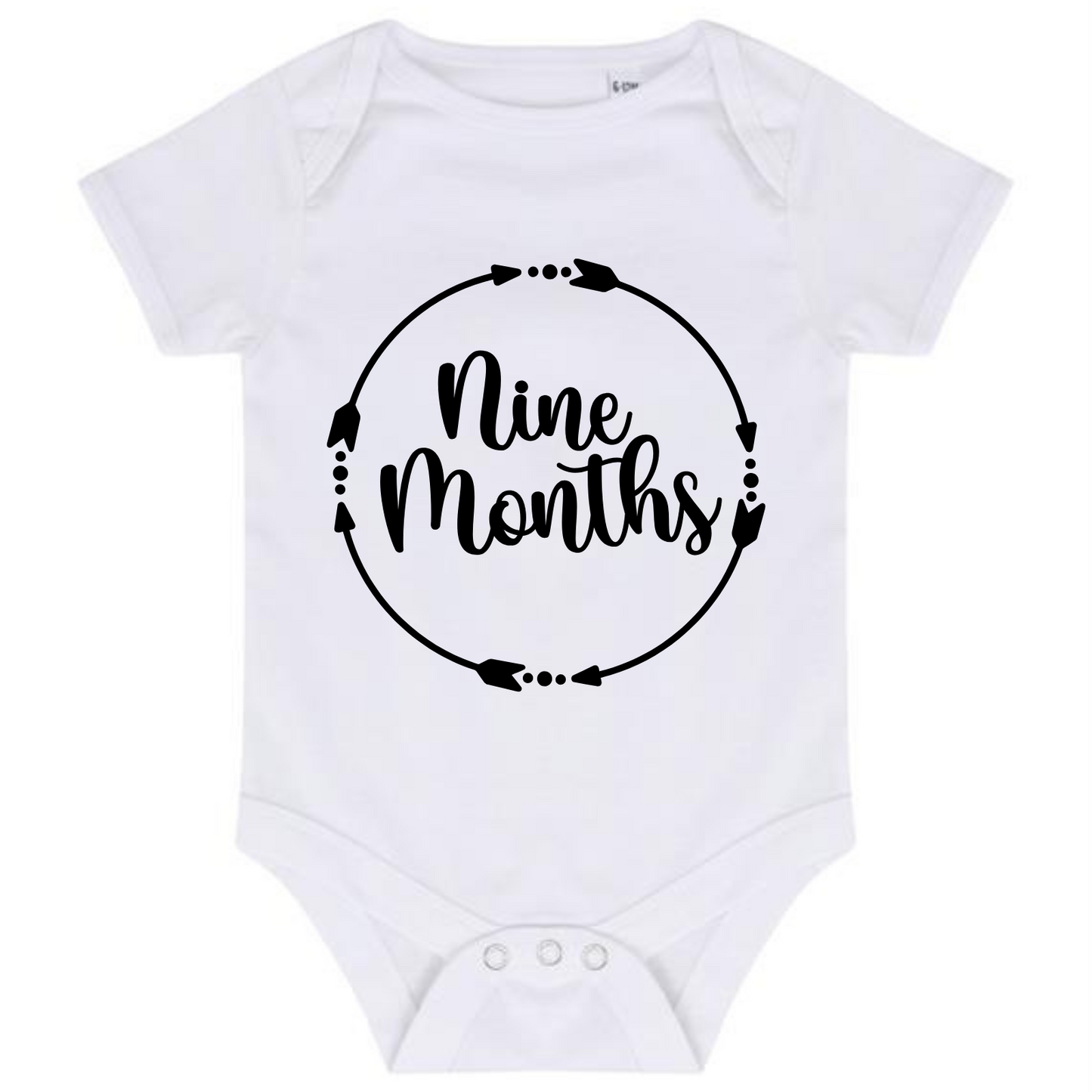 “NINE MONTHS” BABY VEST BODYSUIT