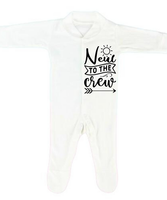 “NEW TO THE CREW” BABYGROW