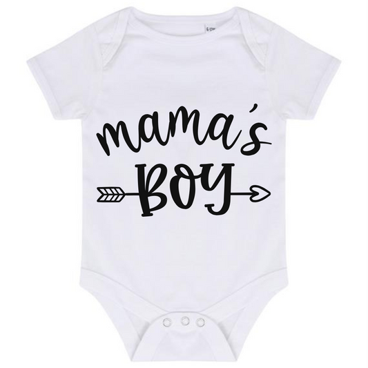 “MAMA’S BOY” BABY VEST BODYSUIT