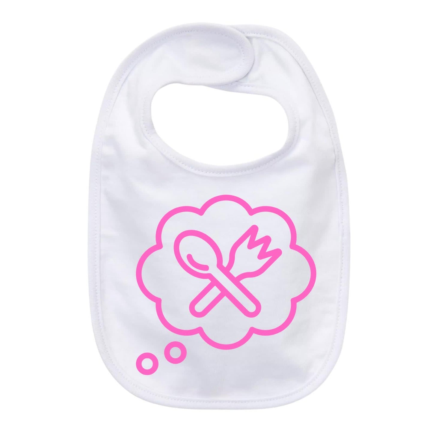 BABY BIBS - COTTON FRONT, PLASTIC BACK - WATERPROOF AVAILABLE IN VARIOUS COLOURS