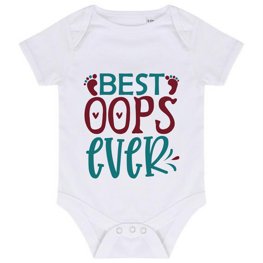“BEST OOPS EVER” BABY VEST BODYSUIT