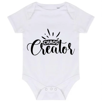 “CHAOS CREATOR” BABY VEST BODYSUIT