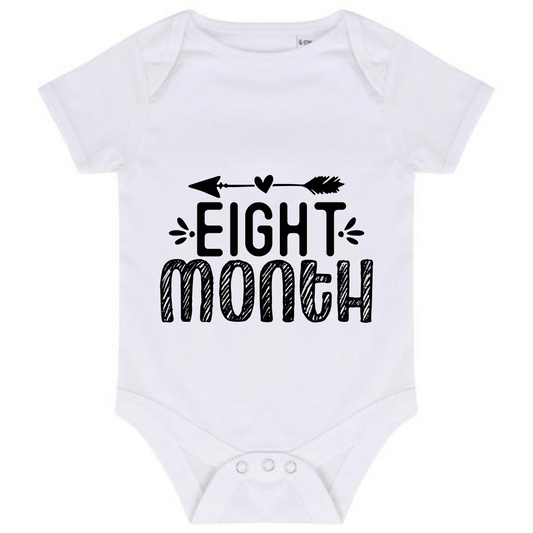 “EIGHT MONTH” BABY VEST BODYSUIT