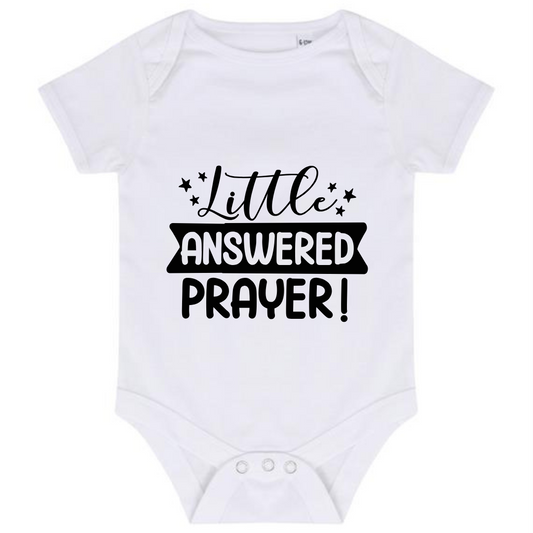 “LITTLE ANSWERED PRAYER” BABY VEST BODYSUIT