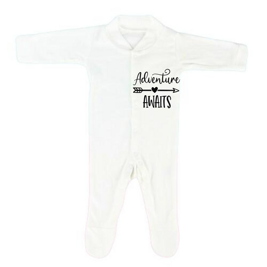 “ADVENTURE AWAITS” BABYGROW