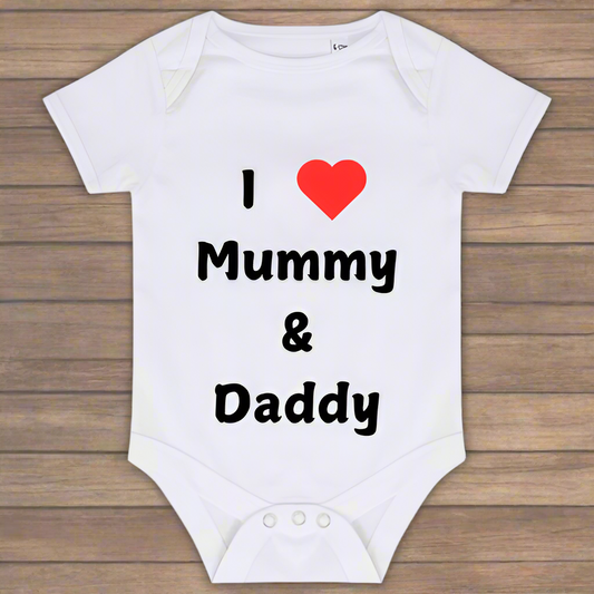 I LOVE MUMMY & DADDY BABYVEST 0-24 months