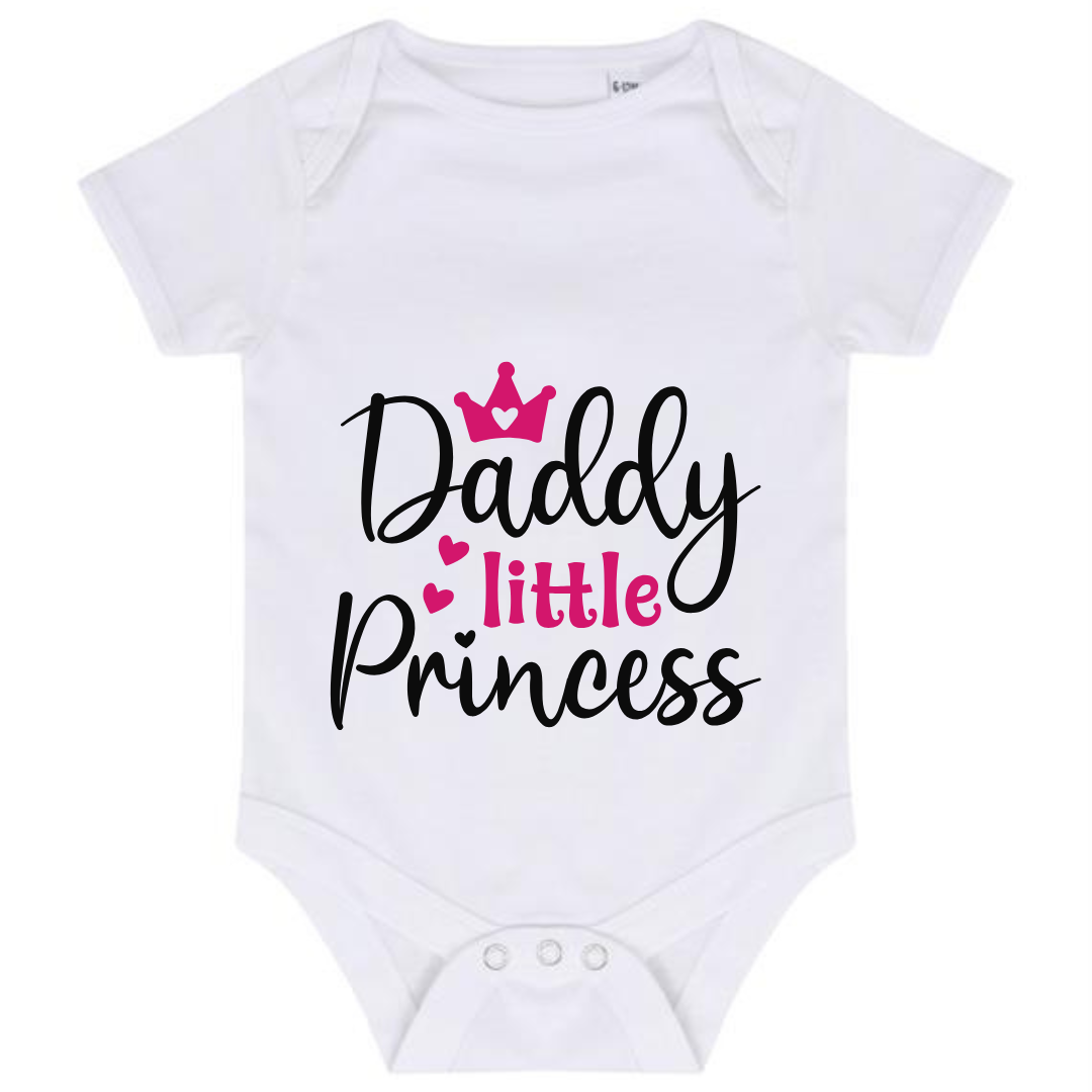 “DADDY LITTLE PRINCESS” BABY VEST BODYSUIT