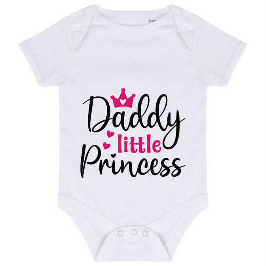 “DADDY LITTLE PRINCESS” BABY VEST BODYSUIT