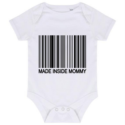 “MADE INSIDE MOMMY” BABY VEST BODYSUIT