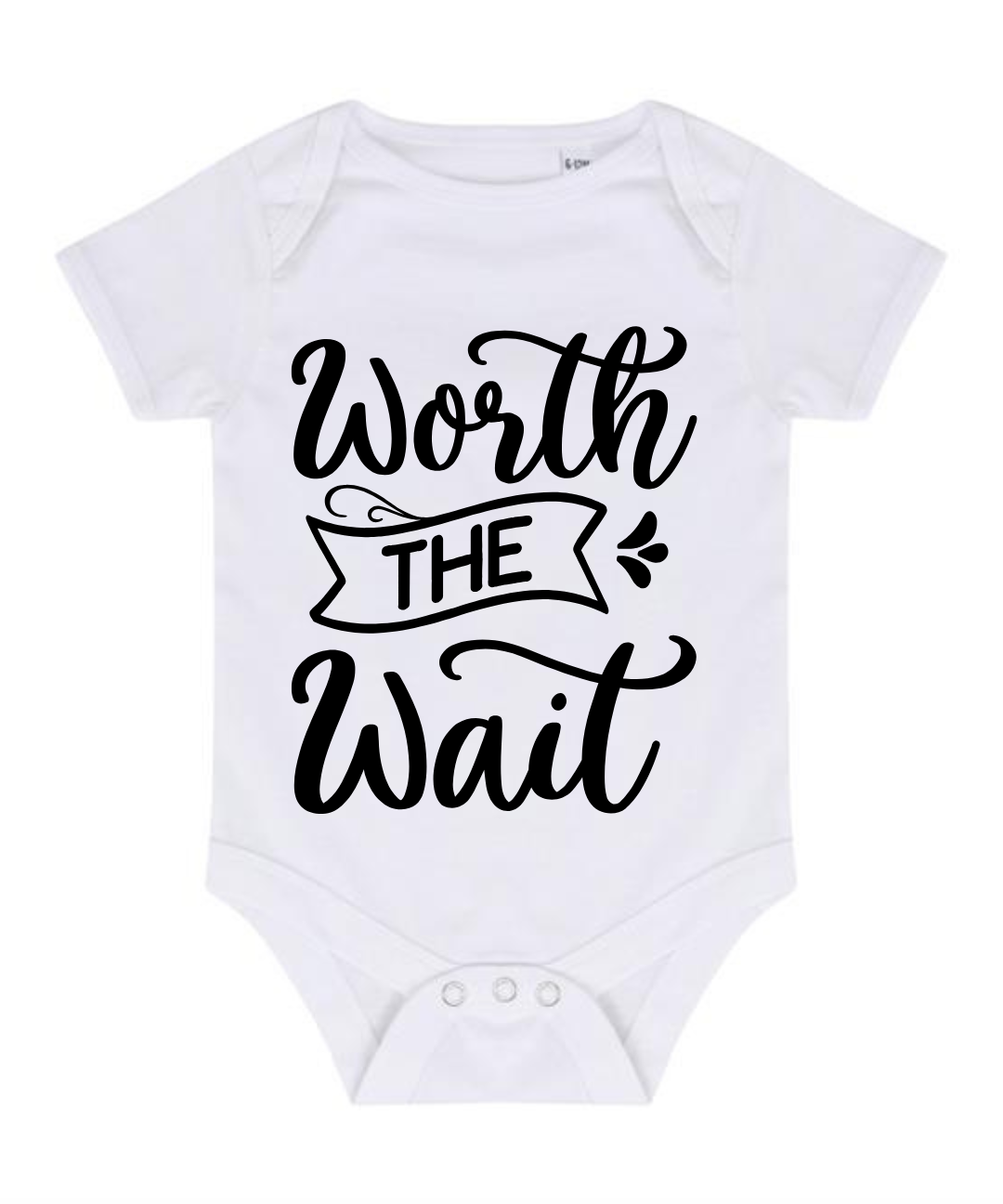 “WORTH THE WAIT” BABY VEST BODYSUIT