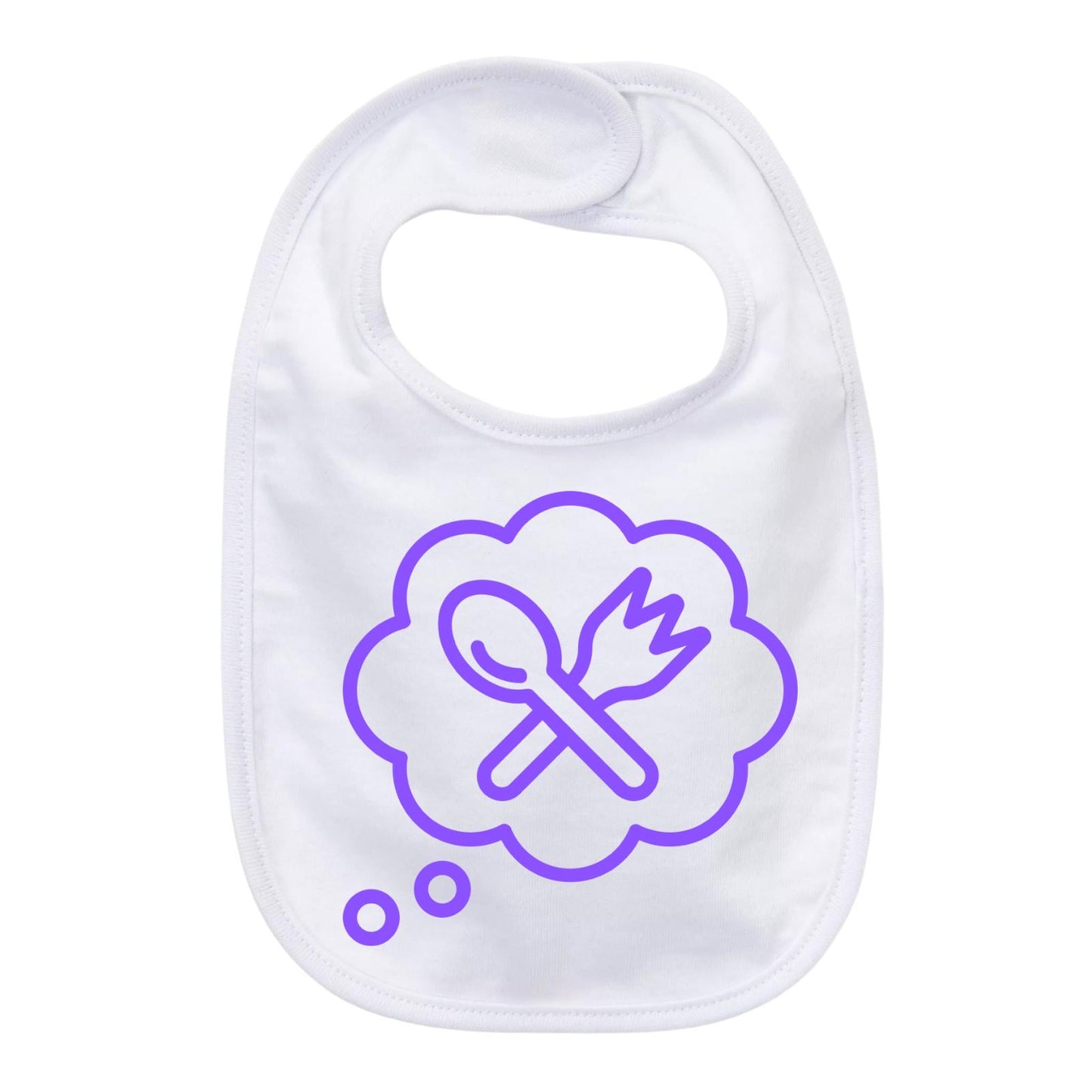 BABY BIBS - COTTON FRONT, PLASTIC BACK - WATERPROOF AVAILABLE IN VARIOUS COLOURS