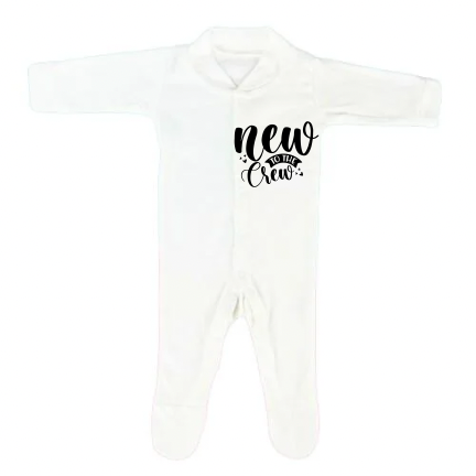 “NEW TO THE CREW” BABYGROW