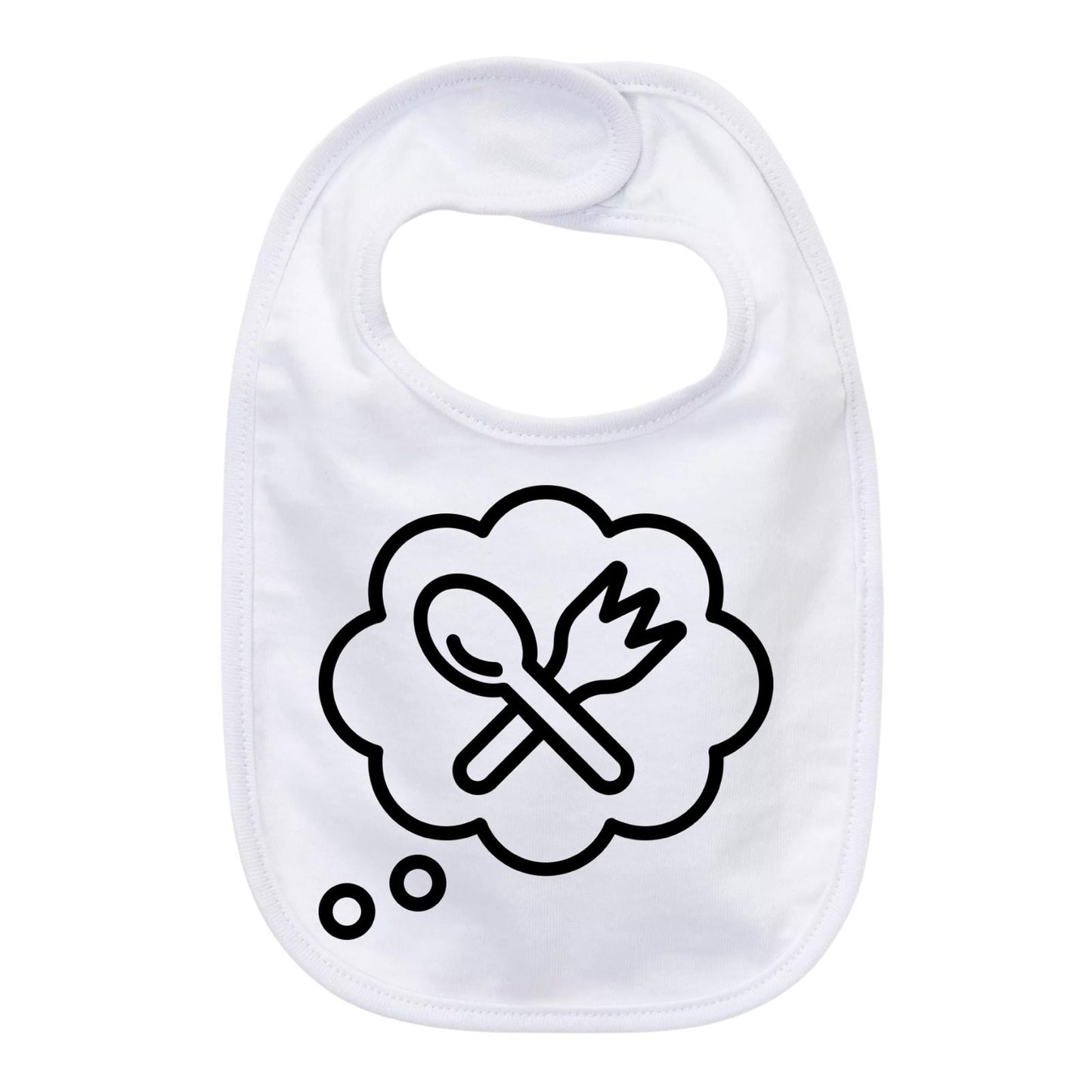 BABY BIBS - COTTON FRONT, PLASTIC BACK - WATERPROOF AVAILABLE IN VARIOUS COLOURS