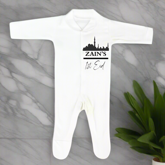 “ZAIN’S 1ST EID” PERSONALISED BABYGROW