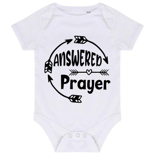 “ANSWERED PRAYER” BABY VEST BODYSUIT