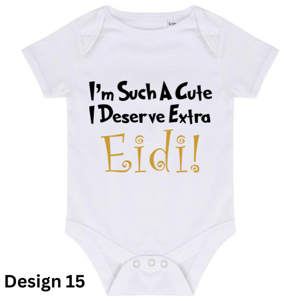 EID BABY BODYSUITS/ (Designs 15-20)